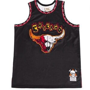 Brand X Black Chicago Graphic Tank Top‎